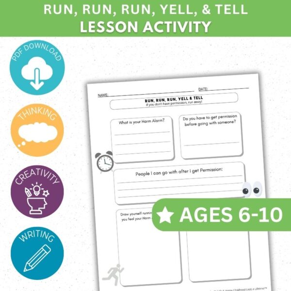 Run, Run, Run, Yell & Tell Activity - Complete the Prompts
