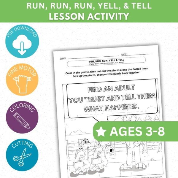 Run, Run, Run, Yell & Tell Activity - Puzzle